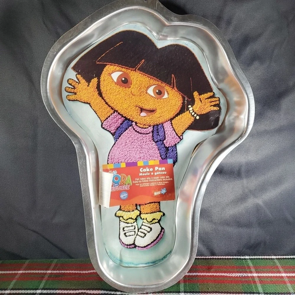 Wilton OS Dora the Explorer Cake Pan Kids Silver‎ Aluminum 2105-6300 2003